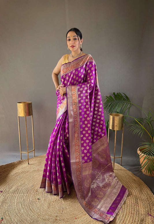 Rosy Soft Silk Saree