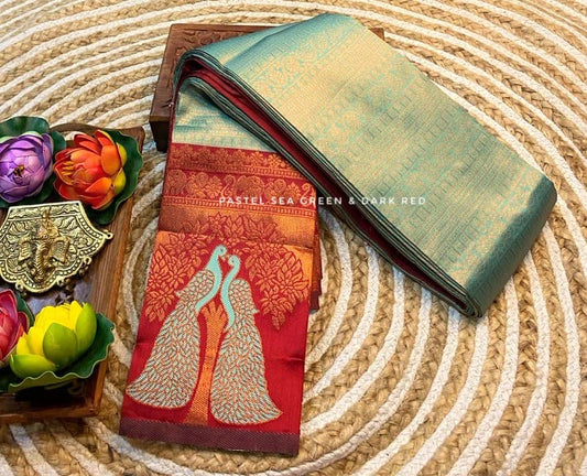 Luxurious Copper Zari Soft Silk Saree