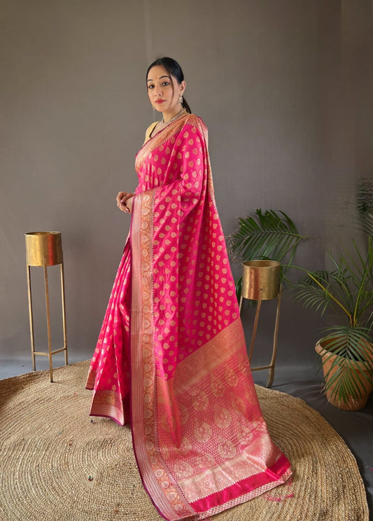 Rosy Soft Silk Saree