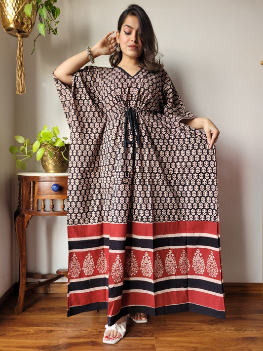 Hand Printed Cotton Kaftan Dresses