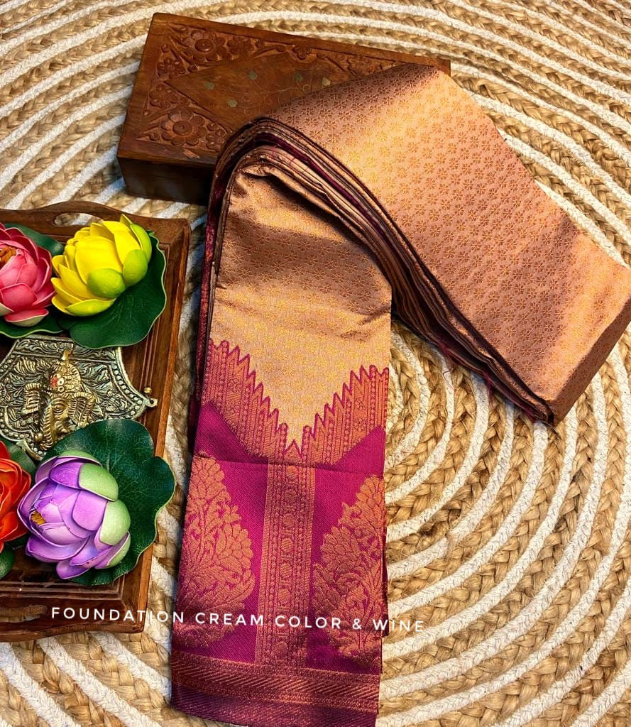 Luxurious Copper Zari Soft Silk Saree