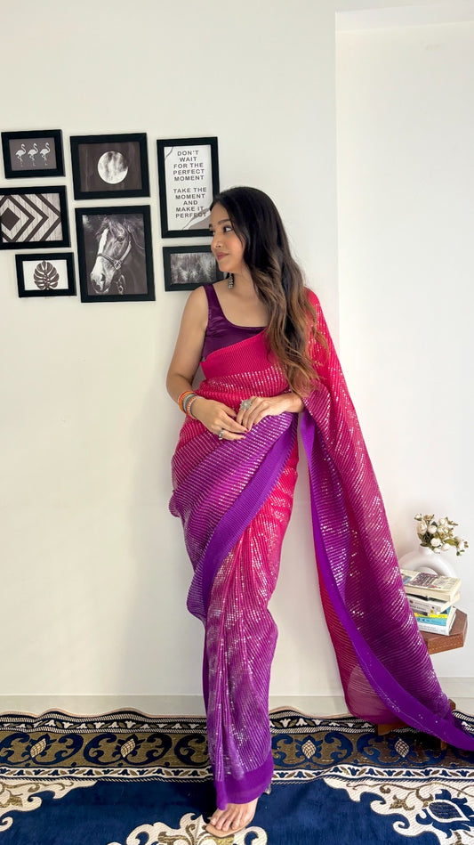 Celebrity Inspired Sequence Saree