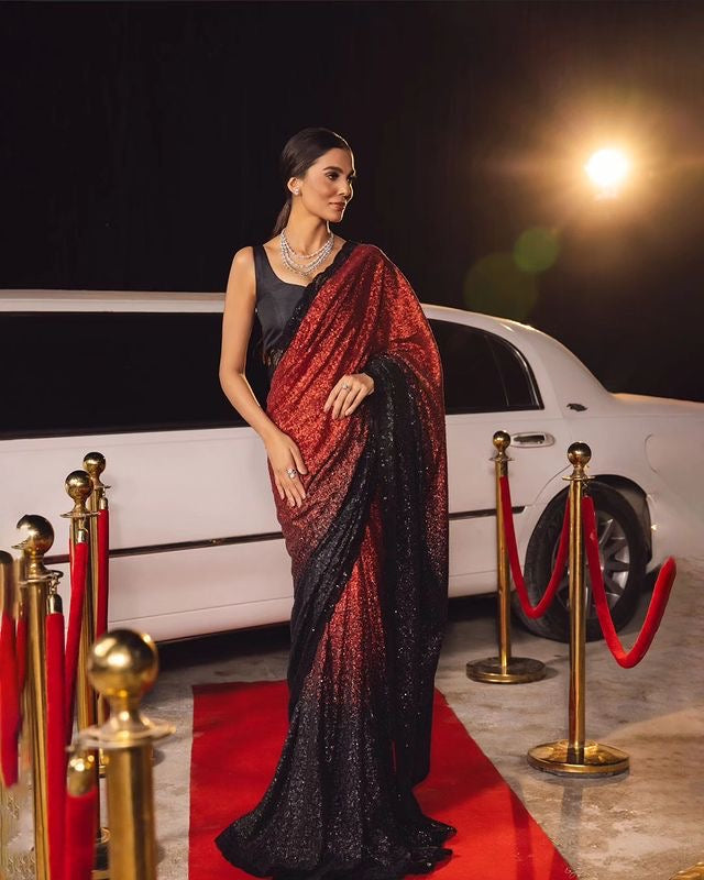 Bollywood Blockbuster Design Sequins Saree