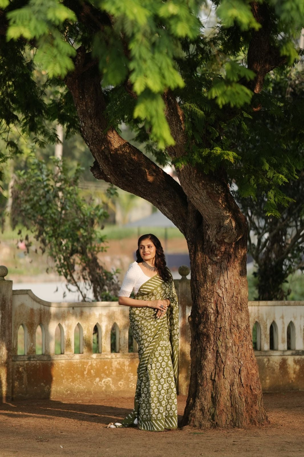 Soft Cotton Saree with Handblock Batik Prints