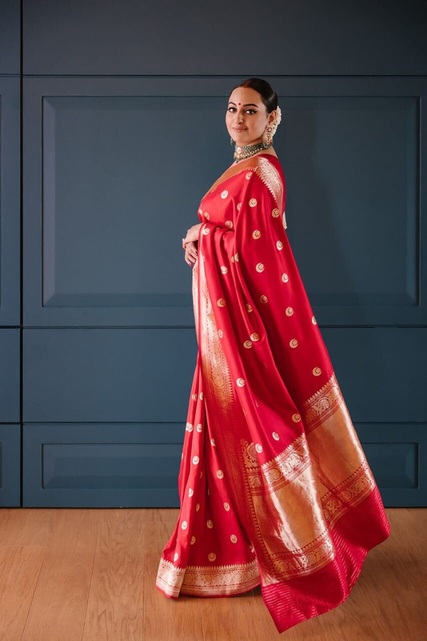 Sonakshi Sinha Inspired Premium Banarasi Silk Saree