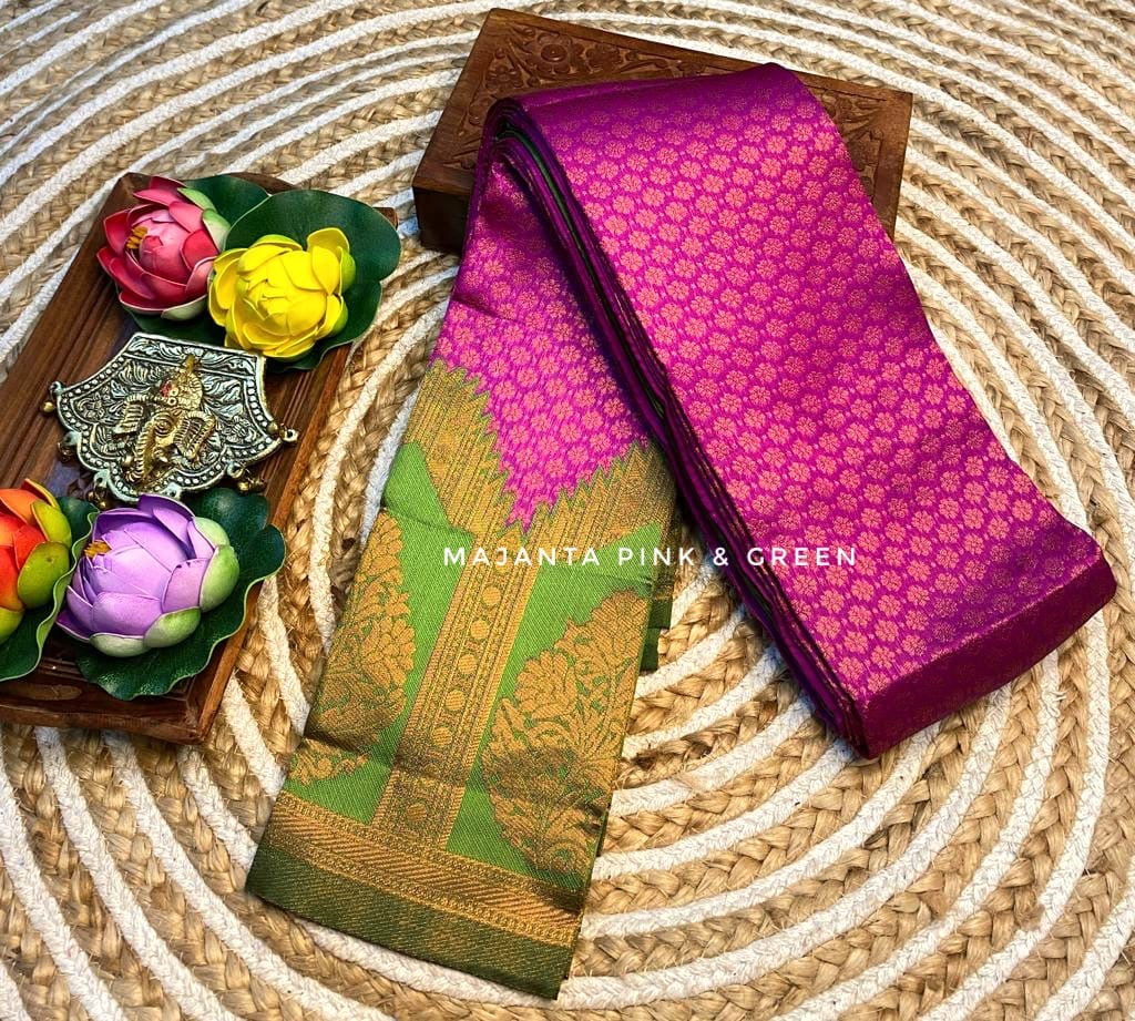 Luxurious Copper Zari Soft Silk Saree