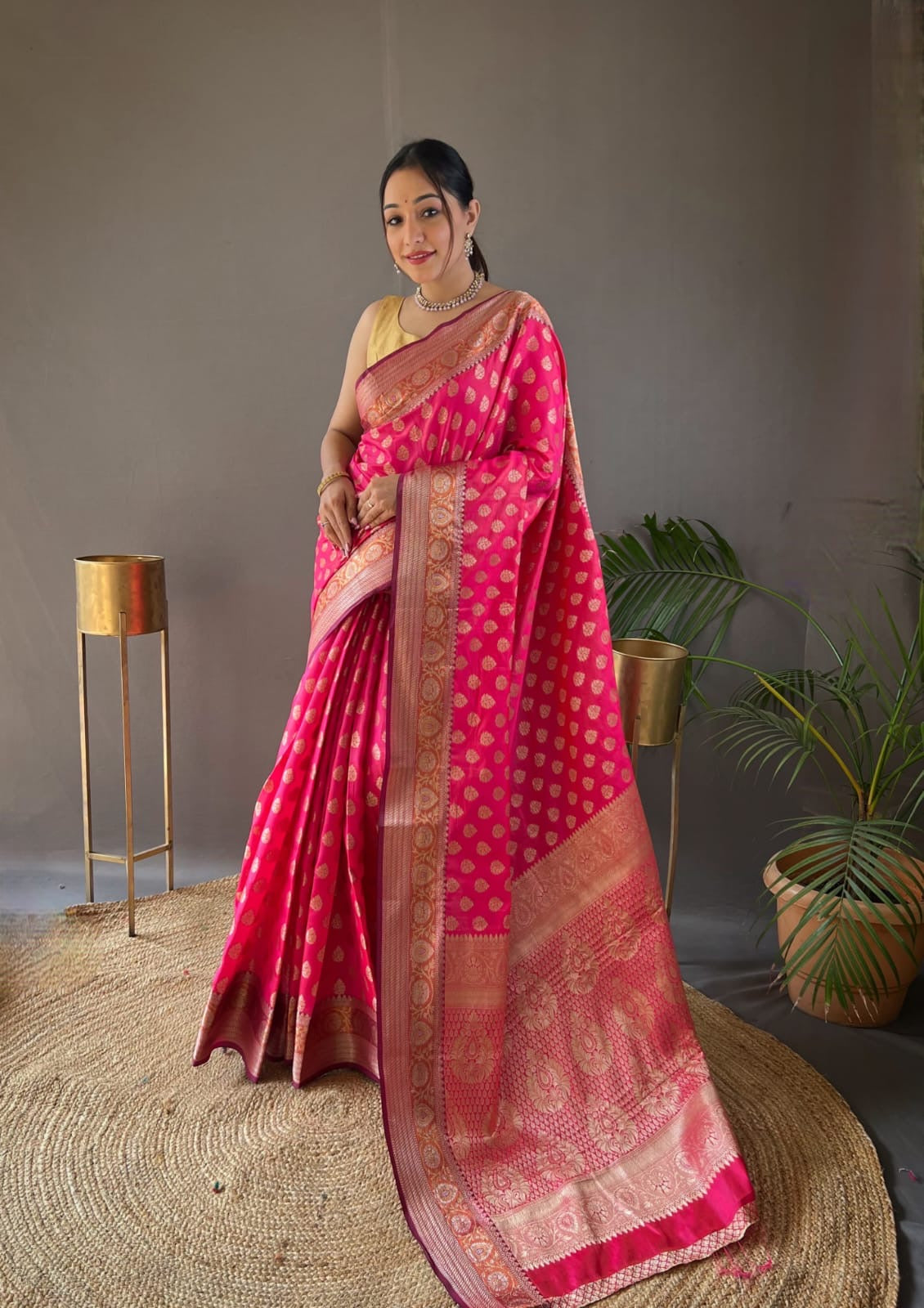 Rosy Soft Silk Saree