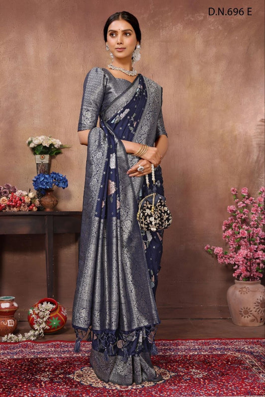 Kadi Crepe Jacquard Silk Saree