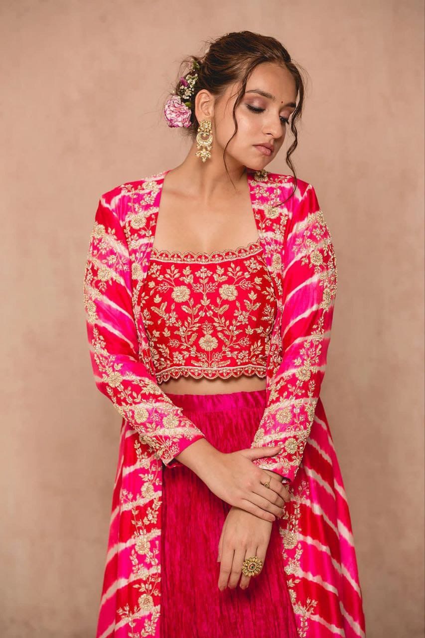 Super Trending Party Wear Shrug Lehenga