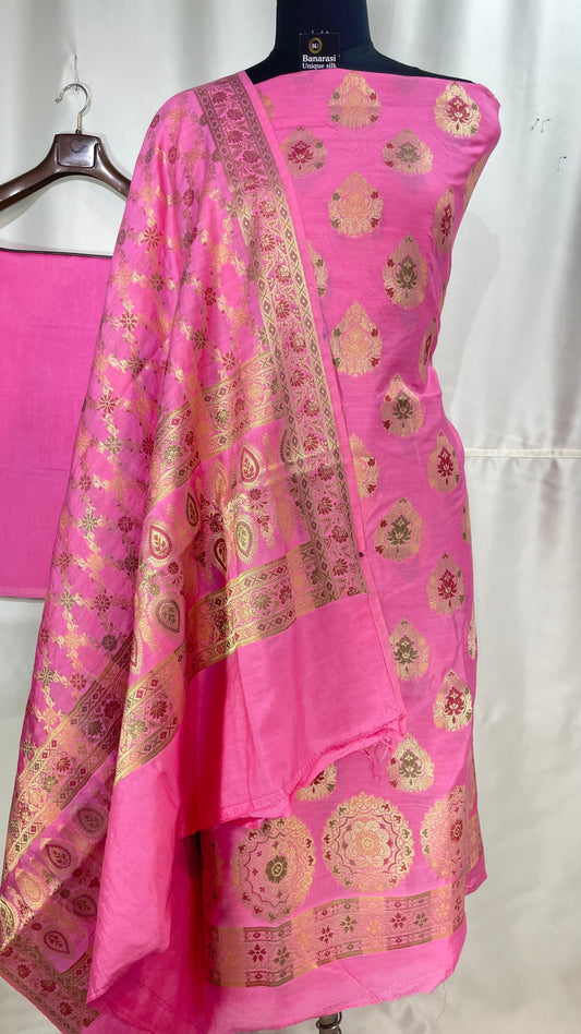 Banarasi 3 piece Cotton Silk Suits