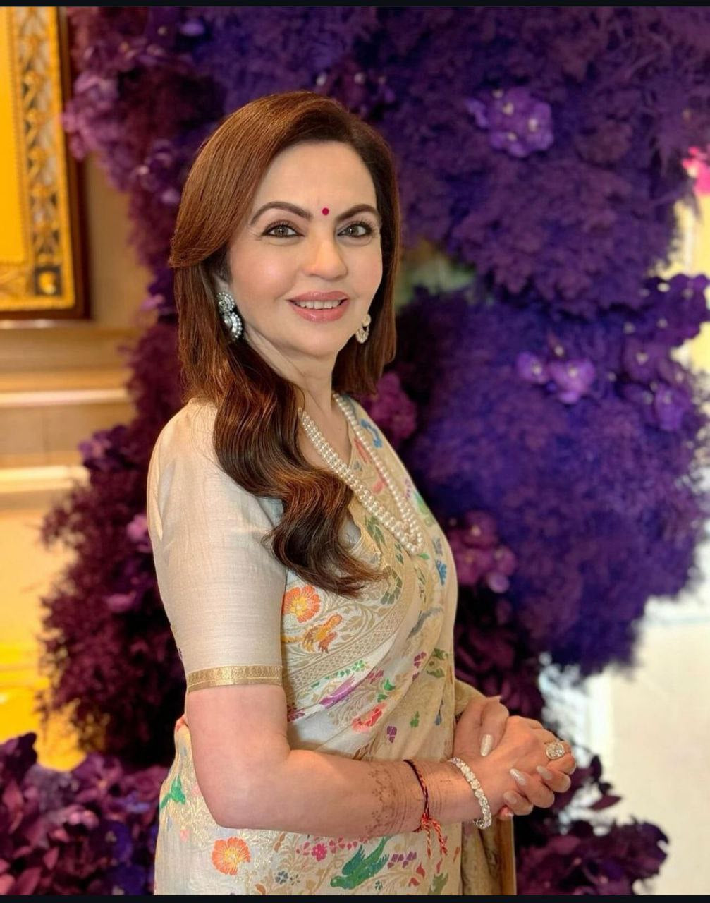 Nita Ambani Inspired Elegant Banarasi Silk Saree with Minakari Work