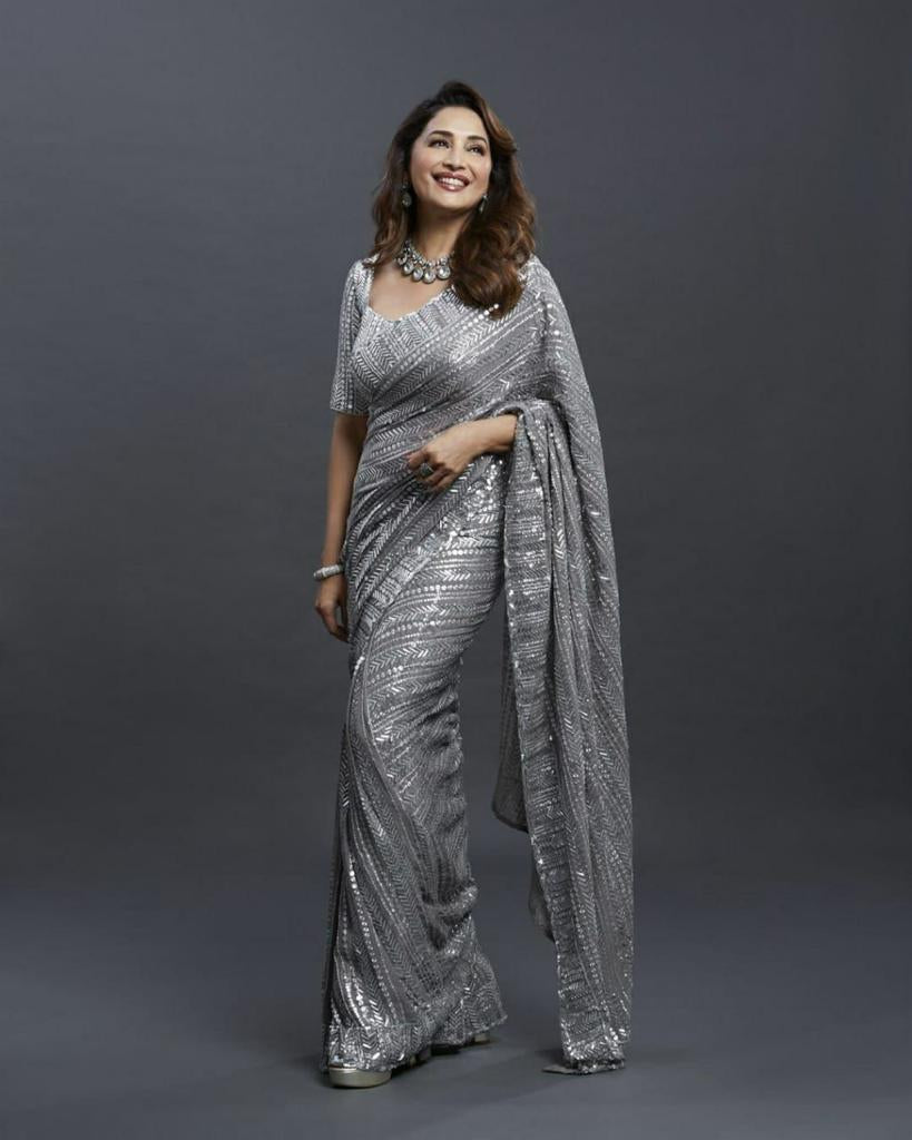 Madhuri Dixit Inspired Saree