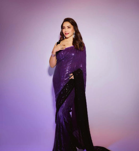 Madhuri Dixit Inspired Georgette Saree