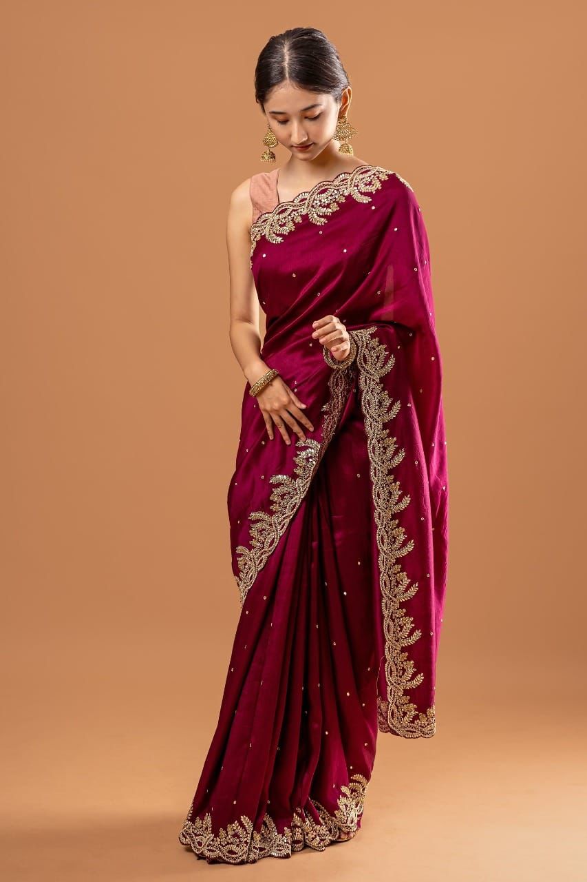 Heavy Rangoli Silk Fabric Saree