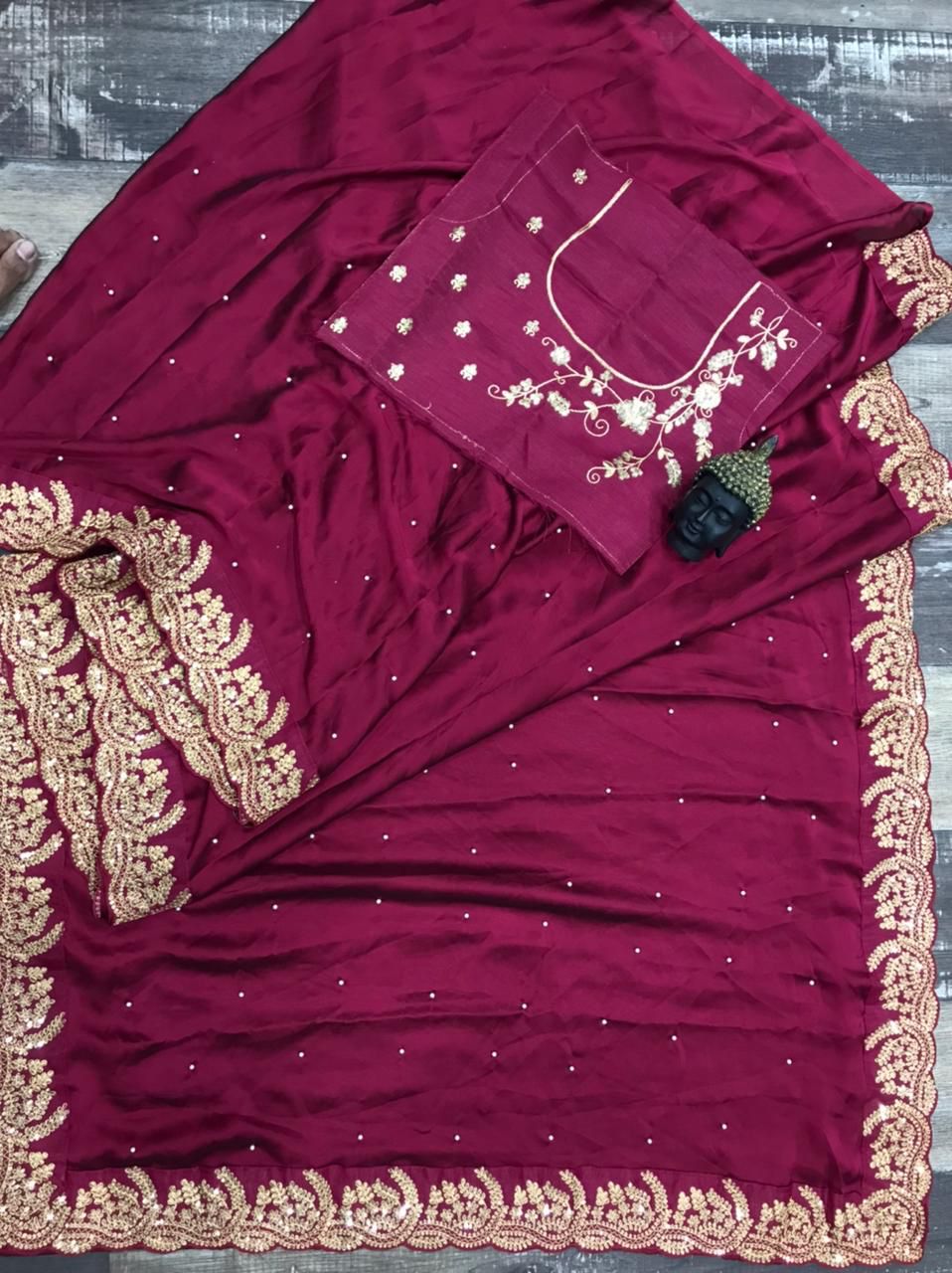 Heavy Rangoli Silk Fabric Saree