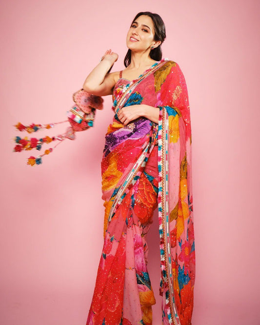 Sara Alia Khan Inspired Saree