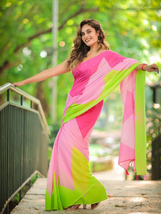 Celebrity Inspired Soft Georgette Saree