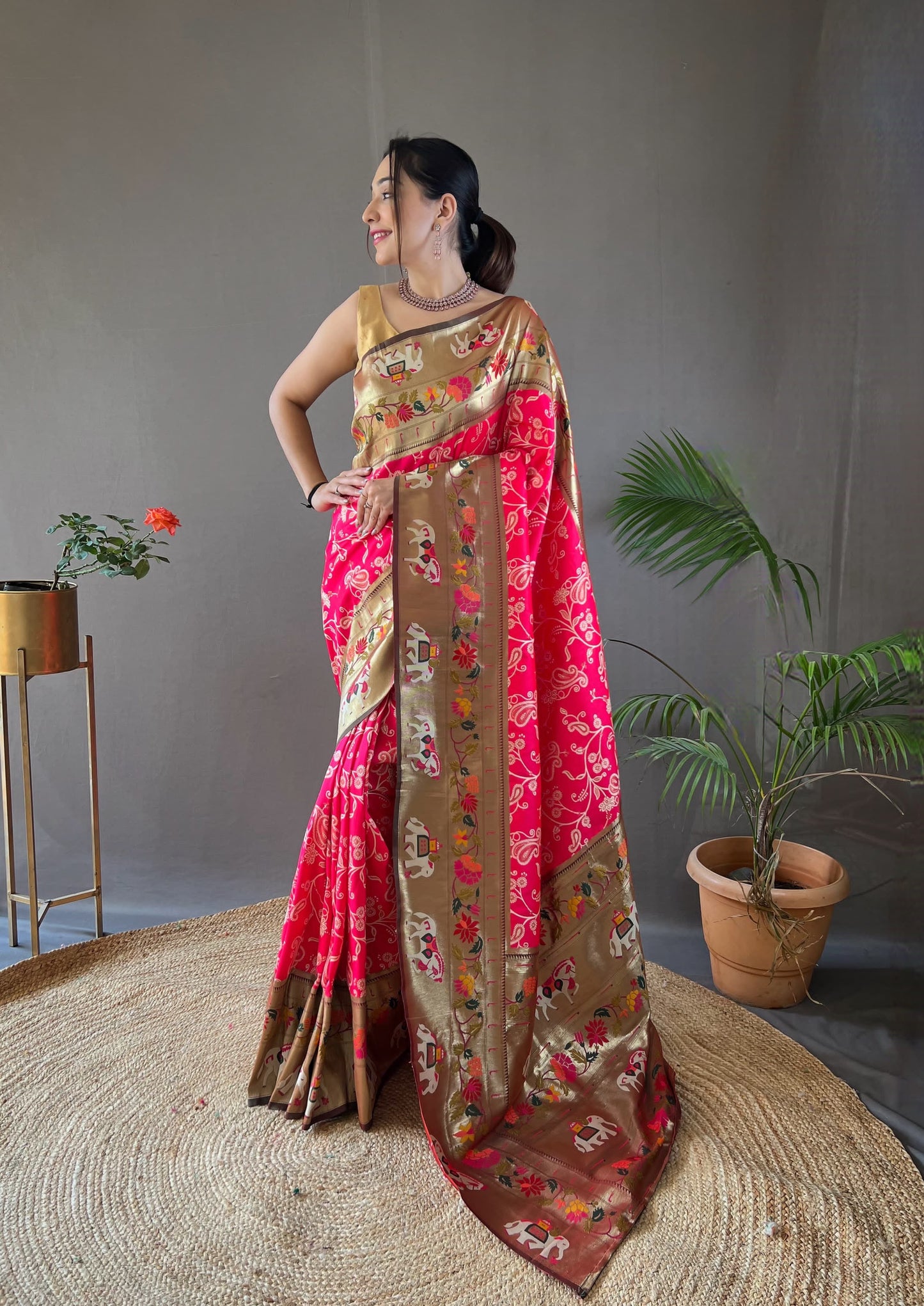 Paithani Patola Saree with Meenakari Pallu