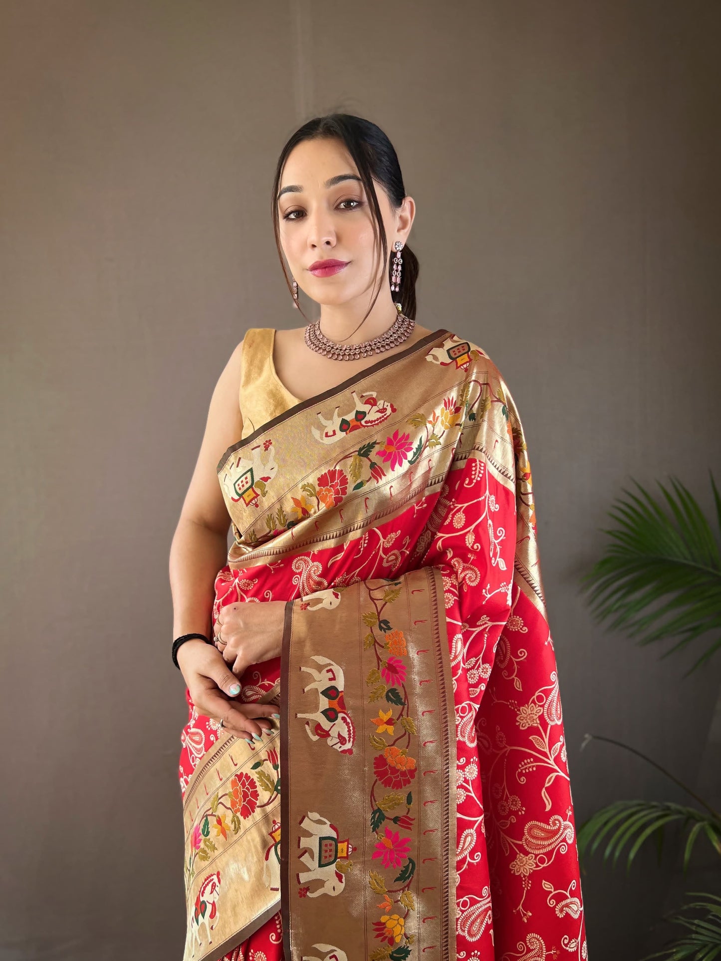 Paithani Patola Saree with Meenakari Pallu