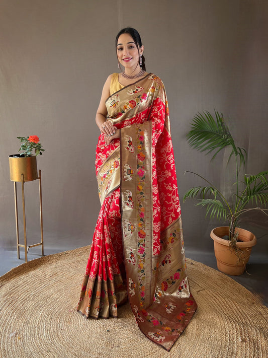 Paithani Patola Saree with Meenakari Pallu