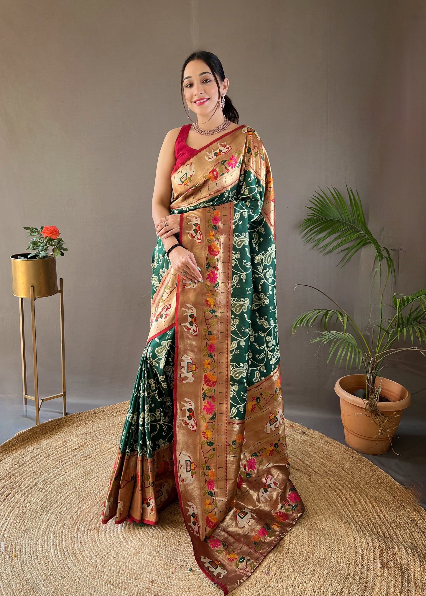 Paithani Patola Saree with Meenakari Pallu