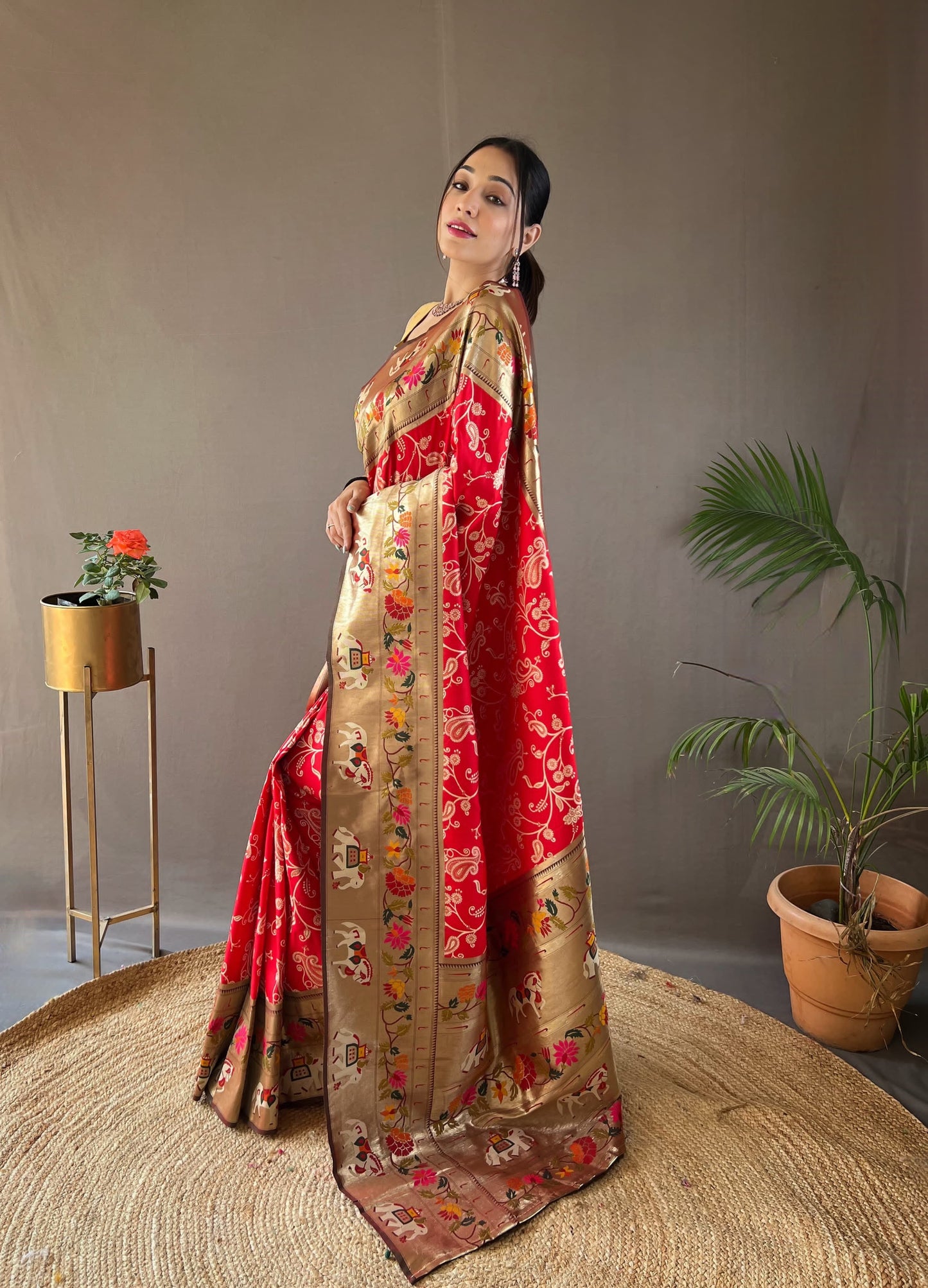 Paithani Patola Saree with Meenakari Pallu