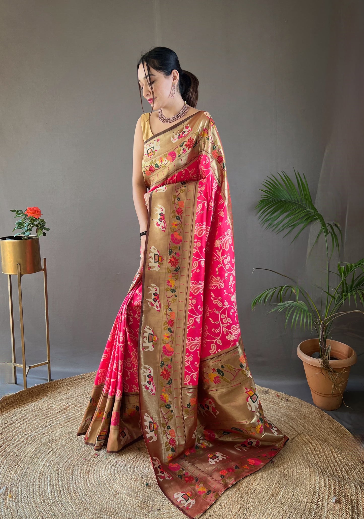 Paithani Patola Saree with Meenakari Pallu