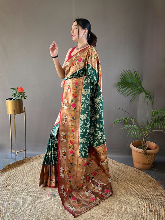 Paithani Patola Saree with Meenakari Pallu