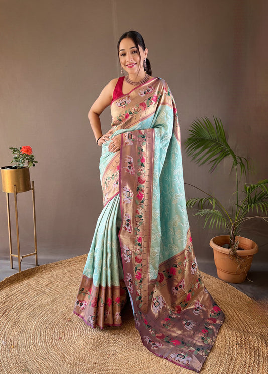 Paithani Patola Saree with Meenakari Pallu