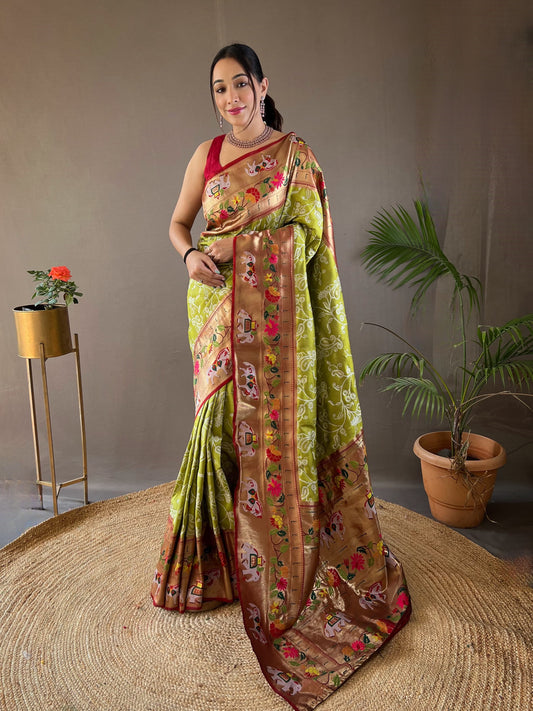 Paithani Patola Saree with Meenakari Pallu