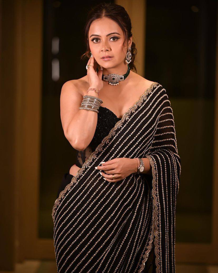 Black Celebrity Inspired Saree