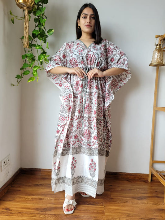 Hand Printed Cotton Kaftan Dresses