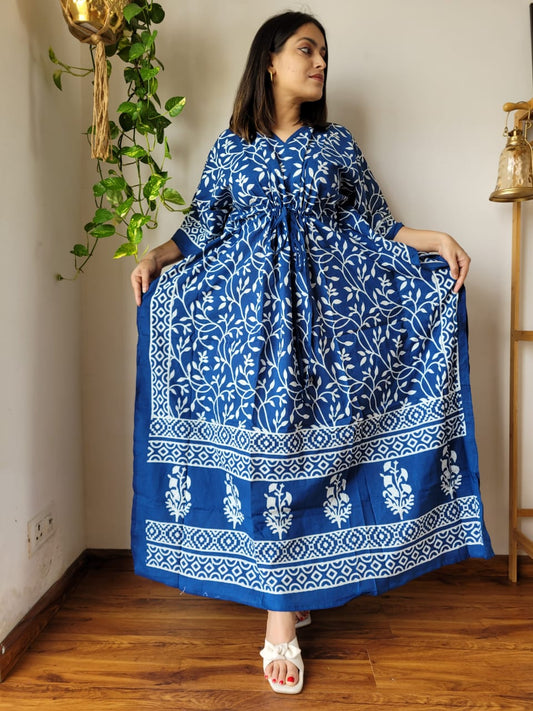 Hand Printed Cotton Kaftan Dresses