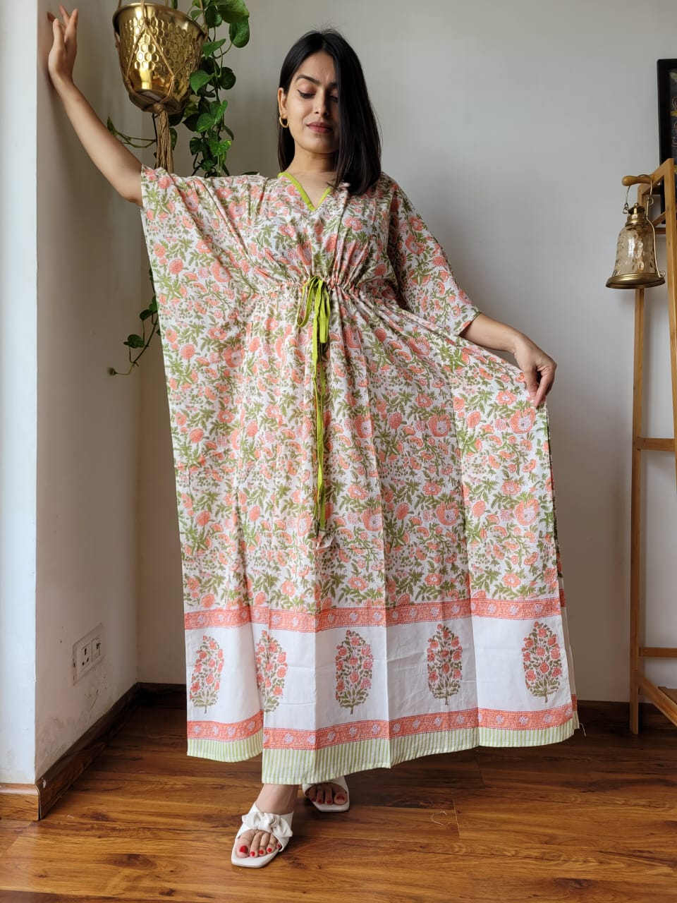 Hand Printed Cotton Kaftan Dresses