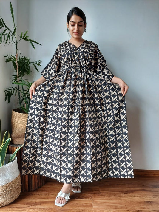 Hand Printed Cotton Kaftan Dresses