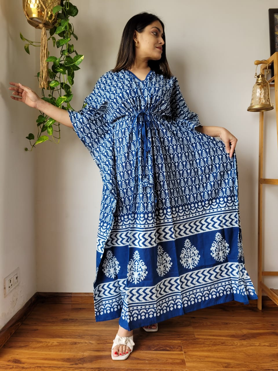 Hand Printed Cotton Kaftan Dresses