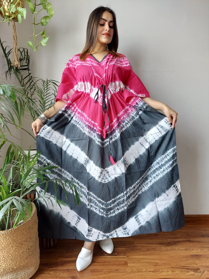 Hand Printed Cotton Kaftan Dresses