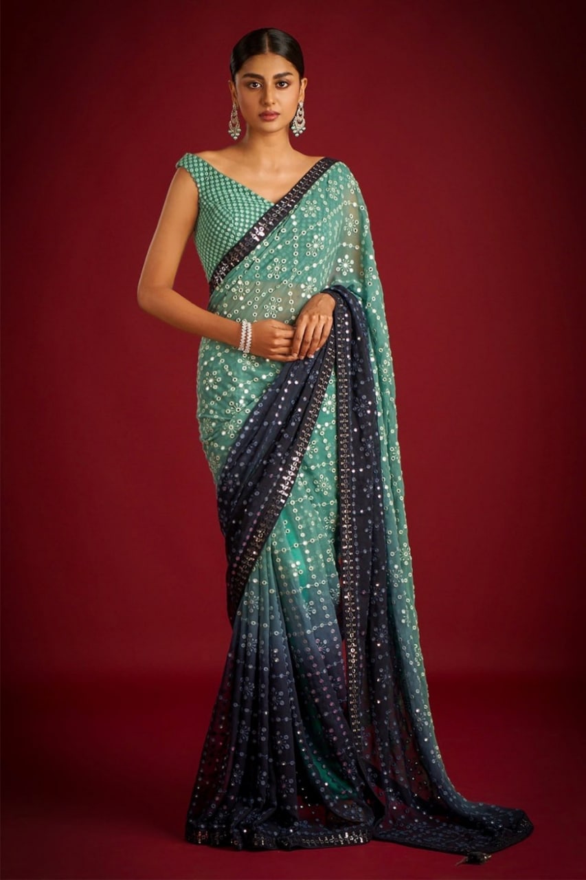 Celebrity Inspired Heavy Fox Georgette Saree