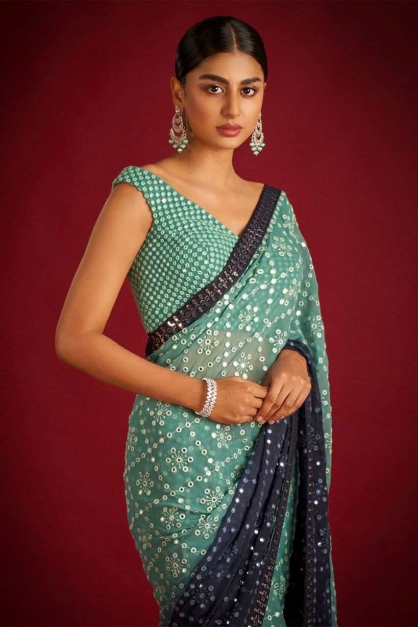 Celebrity Inspired Heavy Fox Georgette Saree