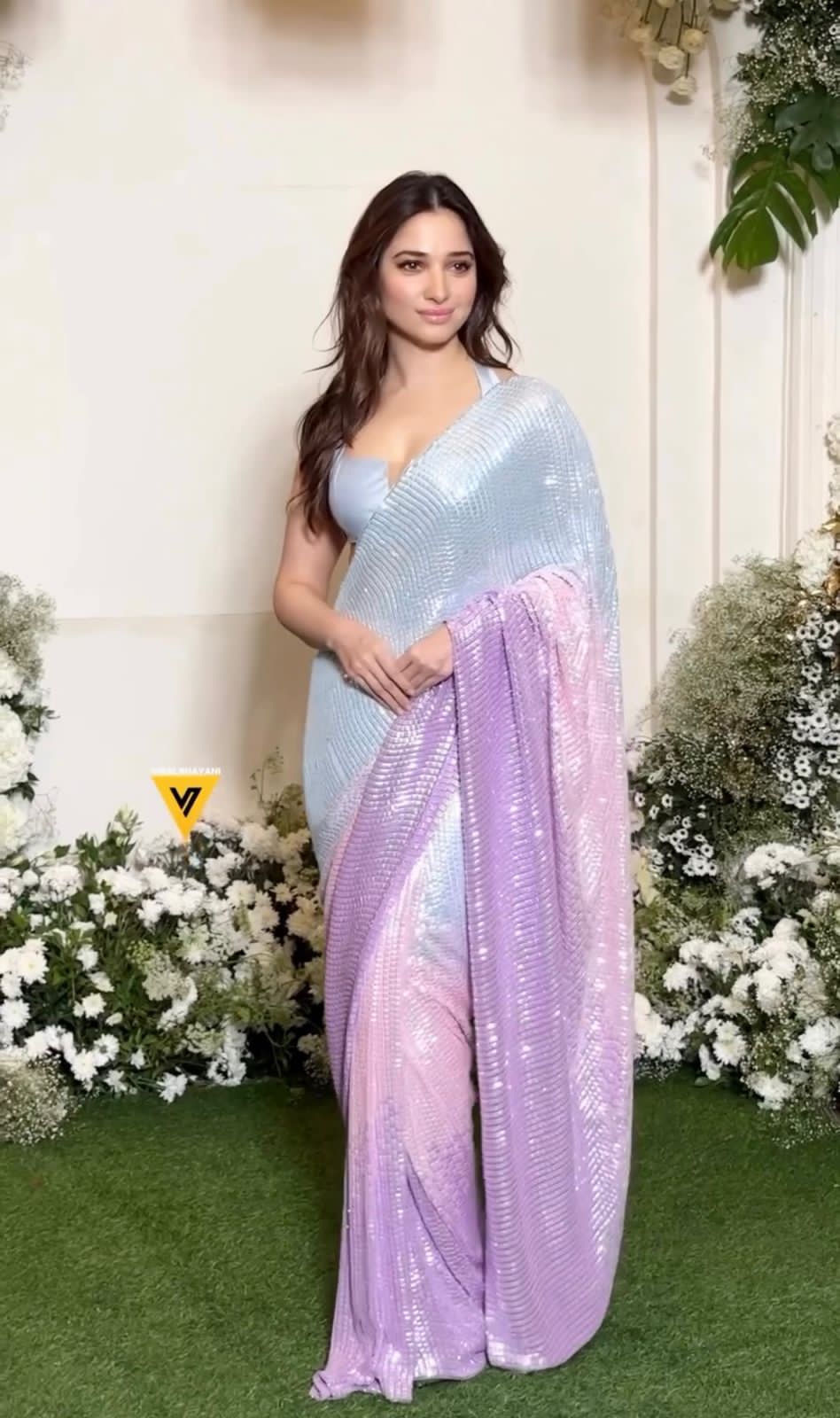 Tamanna Bhatia Inspired Sequins Saree