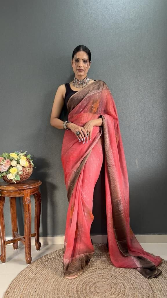 Georgette Padding Ready To Wear Saree