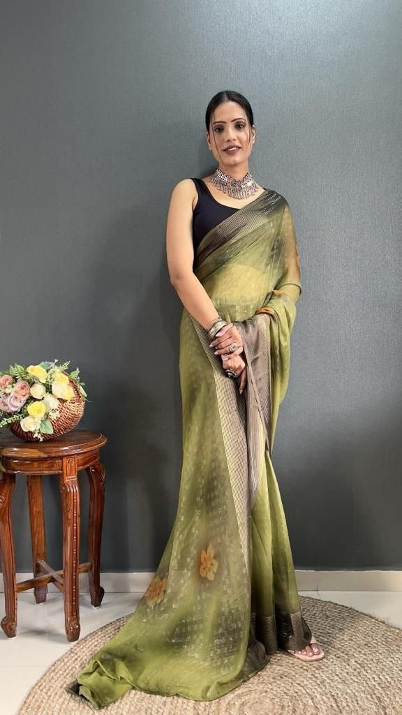 Georgette Padding Ready To Wear Saree