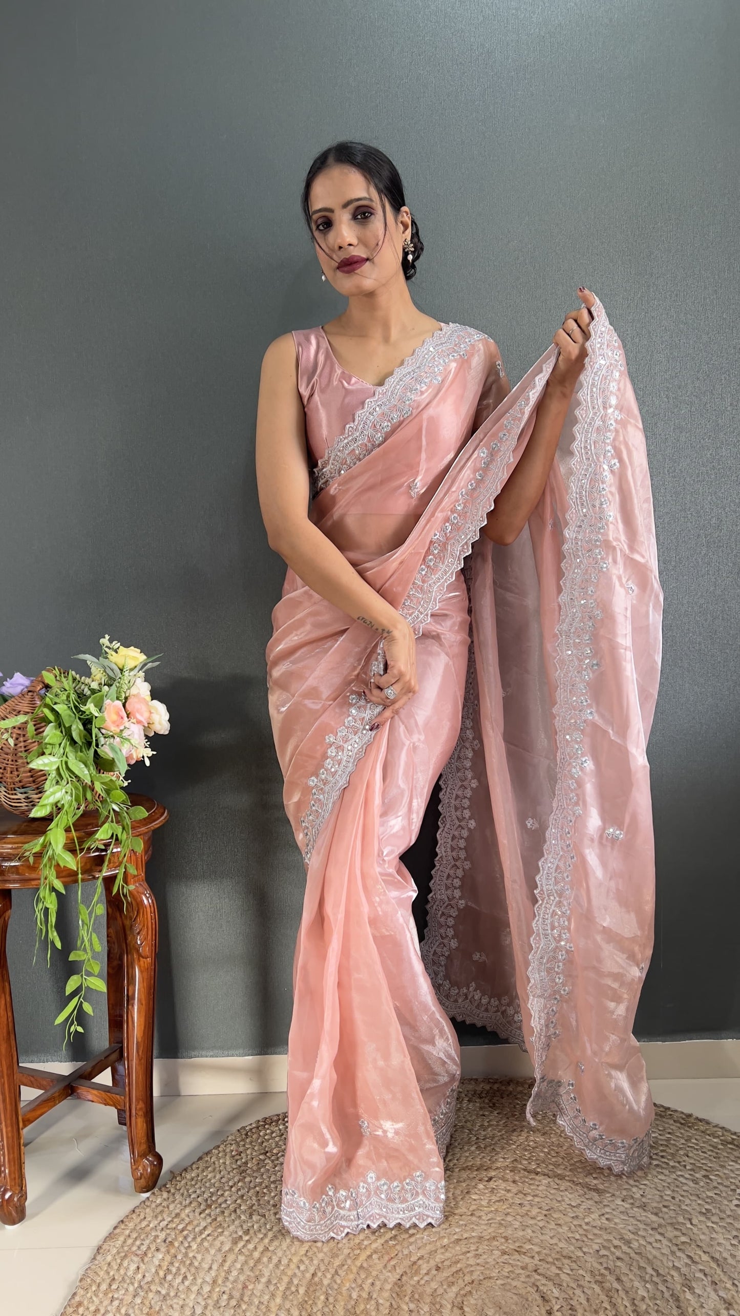 Jimmy Choo Silk Ready To Wear Saree