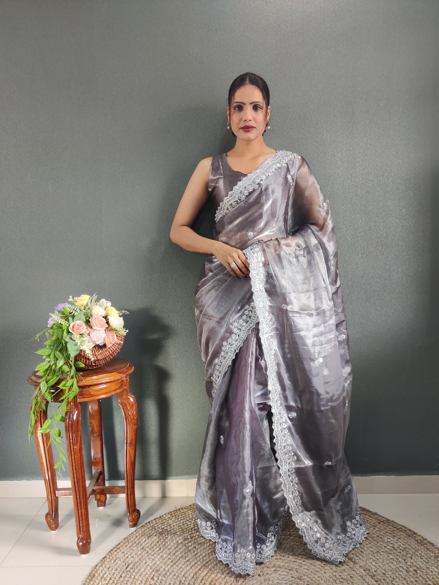 Jimmy Choo Silk Ready To Wear Saree