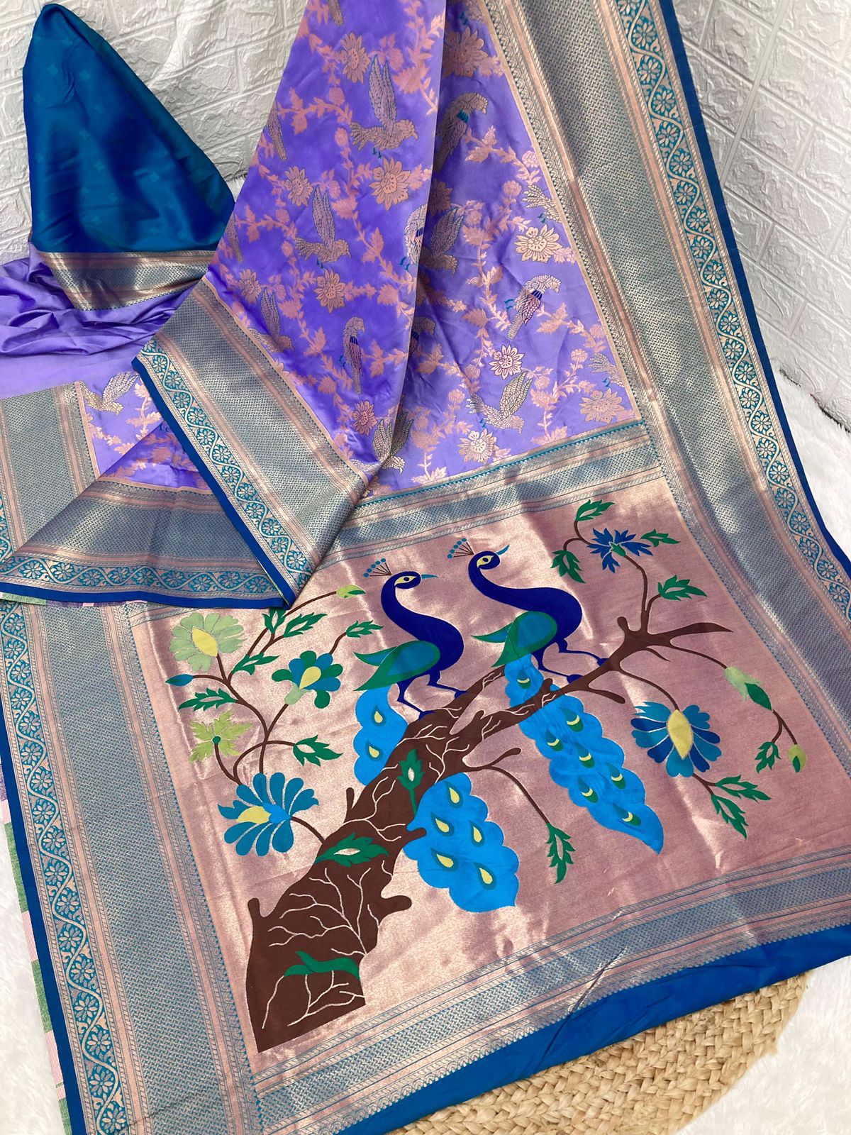 Banarasi Peacock Paithani Silk Saree