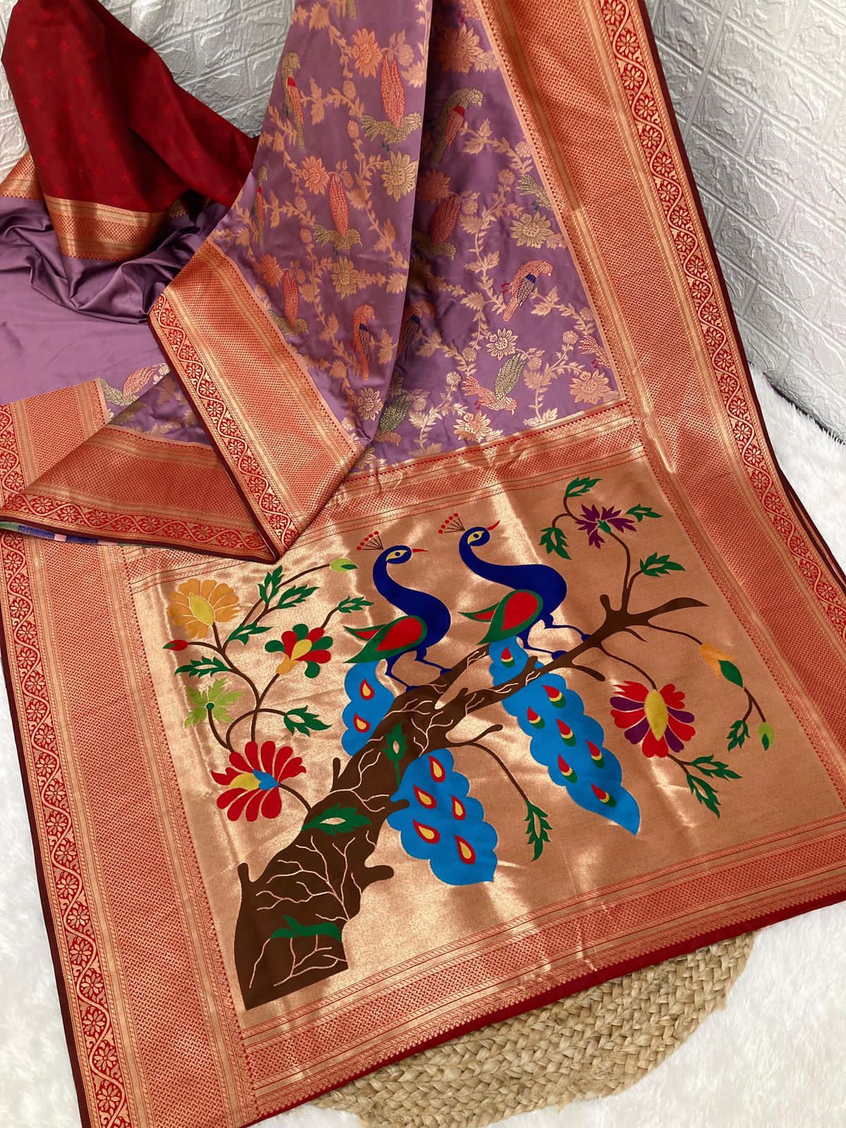 Banarasi Peacock Paithani Silk Saree