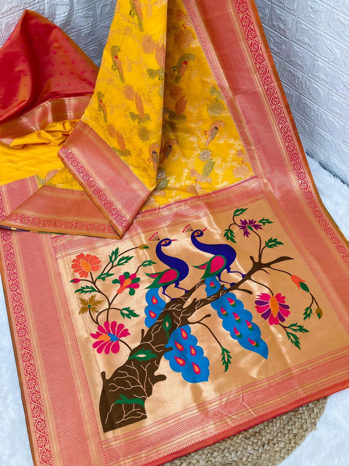 Banarasi Peacock Paithani Silk Saree