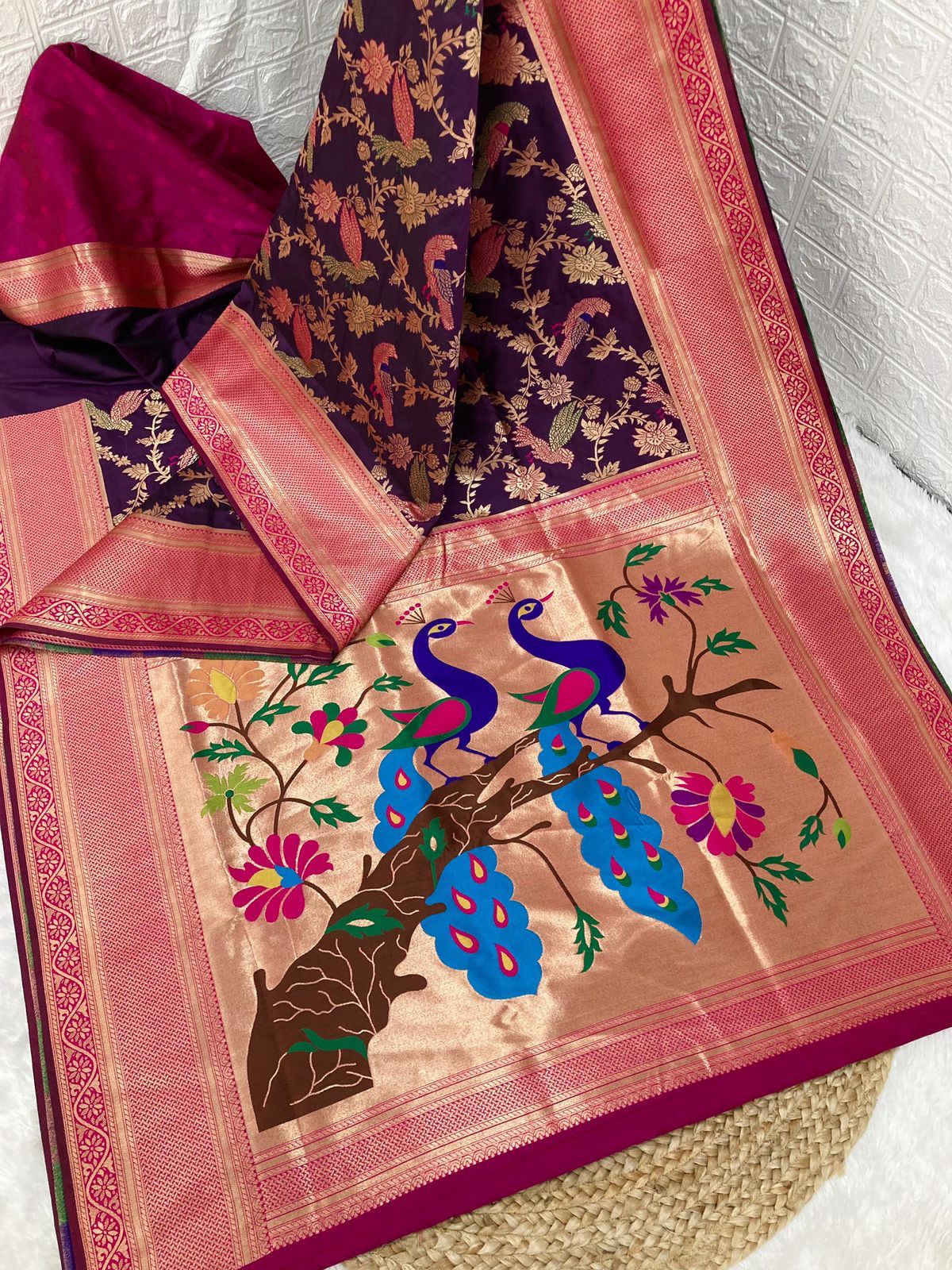 Banarasi Peacock Paithani Silk Saree