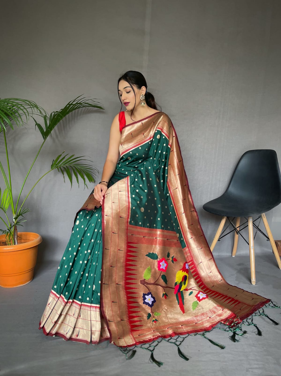 Banarasi Paithani Silk Saree