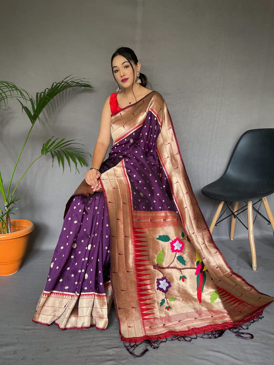 Banarasi Paithani Silk Saree